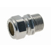 15mm x ½" Chrome Compression Male Coupling