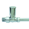 15mm Rimini Straight Manual Radiator Valve - Chrome