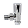 15mm Rimini Angled Manual Radiator Valve - Chrome