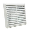 Fixed Louvered Vent (White) - 100mm