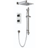 Bristan Cobalt Concealed Shower Mixer & Wall Mounted Shower Head + Shower Rail Kit