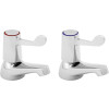 Aqua Lever Action Basin Pillar Taps