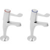 Aqua Lever Action Sink Pillar Taps