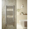 Redroom Elan 1200mm x 500mm Straight Chrome Towel Rail