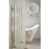 Redroom Elan 1800mm x 600mm Curved White Towel Rail