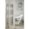 Redroom Elan 1800mm x 600mm Curved Chrome Towel Rail