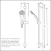 Bristan Evo Shower Rail Kit + Evo Shower Head & 2m Hose