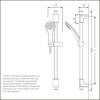 Bristan Evo Shower Rail Kit + Evo 3 Function Shower Head