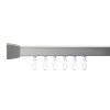 Aqua Angled Curtain Rail 1675mm x 760mm Silver