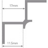 Multipanel Linda Barker - Classic & Herritage - Universal Internal Corner Profile - Polished Silver