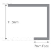 Multipanel Linda Barker - Classic & Herritage - 'L' Shaped End Cap Type C - Polished Silver