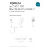 Aqualisa Midas 100 Exposed Shower Valve + Shower Rail Kit - Chrome