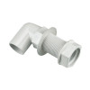 Floplast Bent Tank Connector (White) - 21.5mm