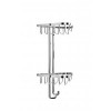 Croydex Stainless Steel Small Two Tier Small Corner Shower Basket