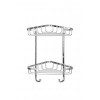 Croydex Stainless Steel Small Two Tier Small Corner Shower Basket