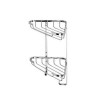 Croydex Stainless Steel Small Two Tier Small Corner Shower Basket