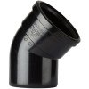 Polypipe 45° Elbow Single Socket (Black) - 82mm