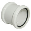 Floplast Double Pipe Slip Coupling (White) - 110mm