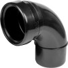 Davant 90° Elbow Single Socket Solvent (Black) - 110mm