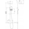 Methven Waipori Satinjet Cool Touch Bar Shower Valve + Rigid Riser Shower Kit