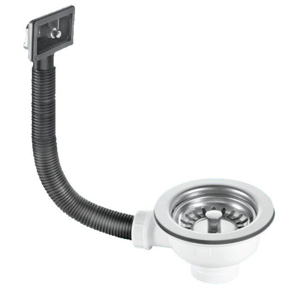 tapin McAlpine Sink Strainer Waste With Square Overflow + Plug Tap